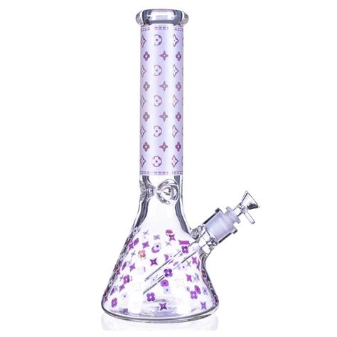 Purple LV Bong & Golden metallic Pattern 